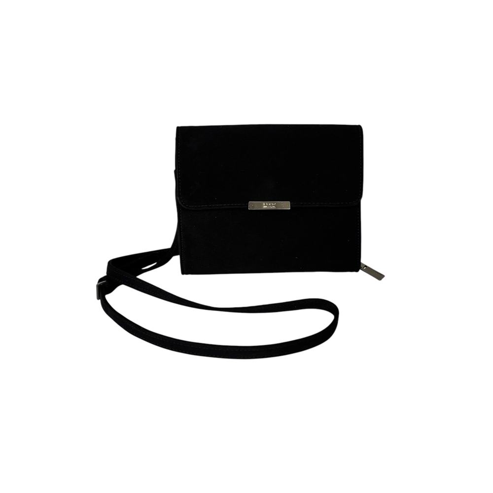 Enzo Angiolini Crossbody Wallet Bag Adjustable Multi Pockets Suede Accordion